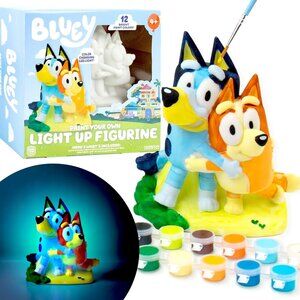 Bluey Paint Your Own Light Up Figurine Craft Kit Kids DIY Painting Toy Set NEW